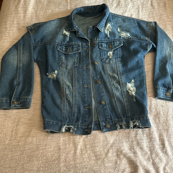 Source Unknown Jackets & Blazers - Distressed Jean Jacket
